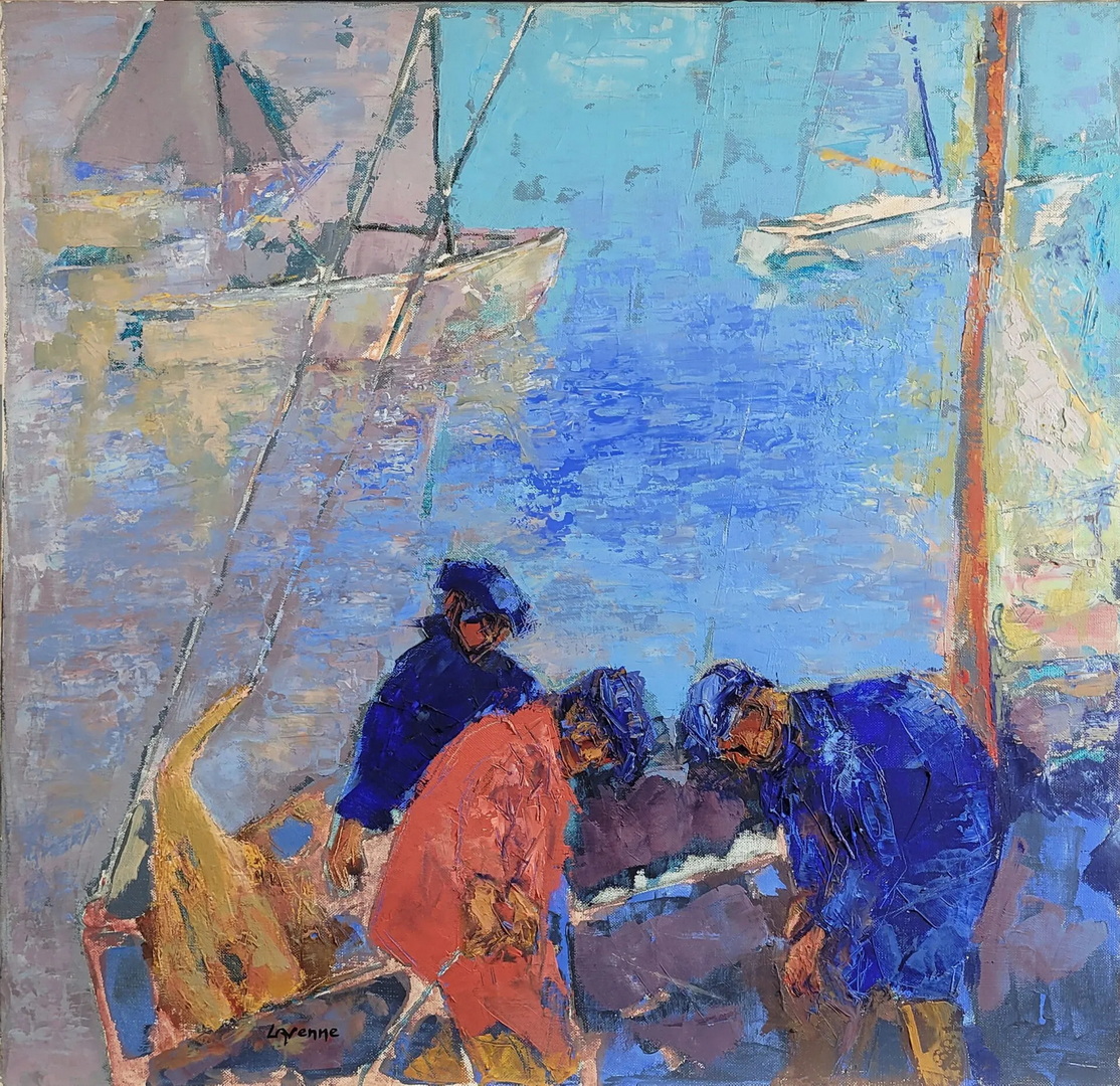 "Les Pecheurs" painting by Lavenne